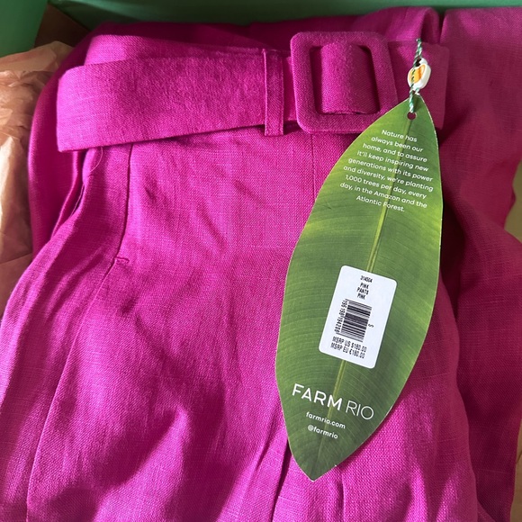 Farm Rio Pink Linen Pants - Picture 4 of 6